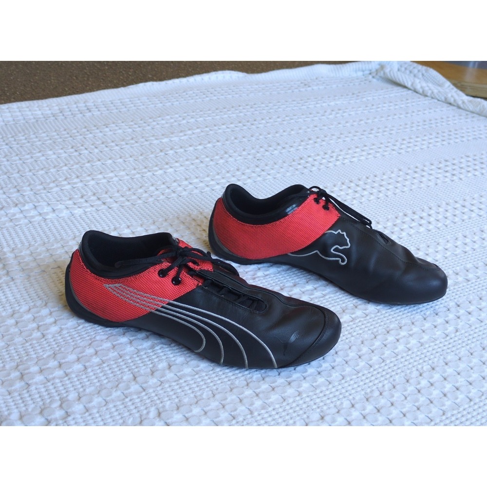 Puma Future Cat M 1 Core Leather Size 12 Lace-up Black Flame Orange Lace Up